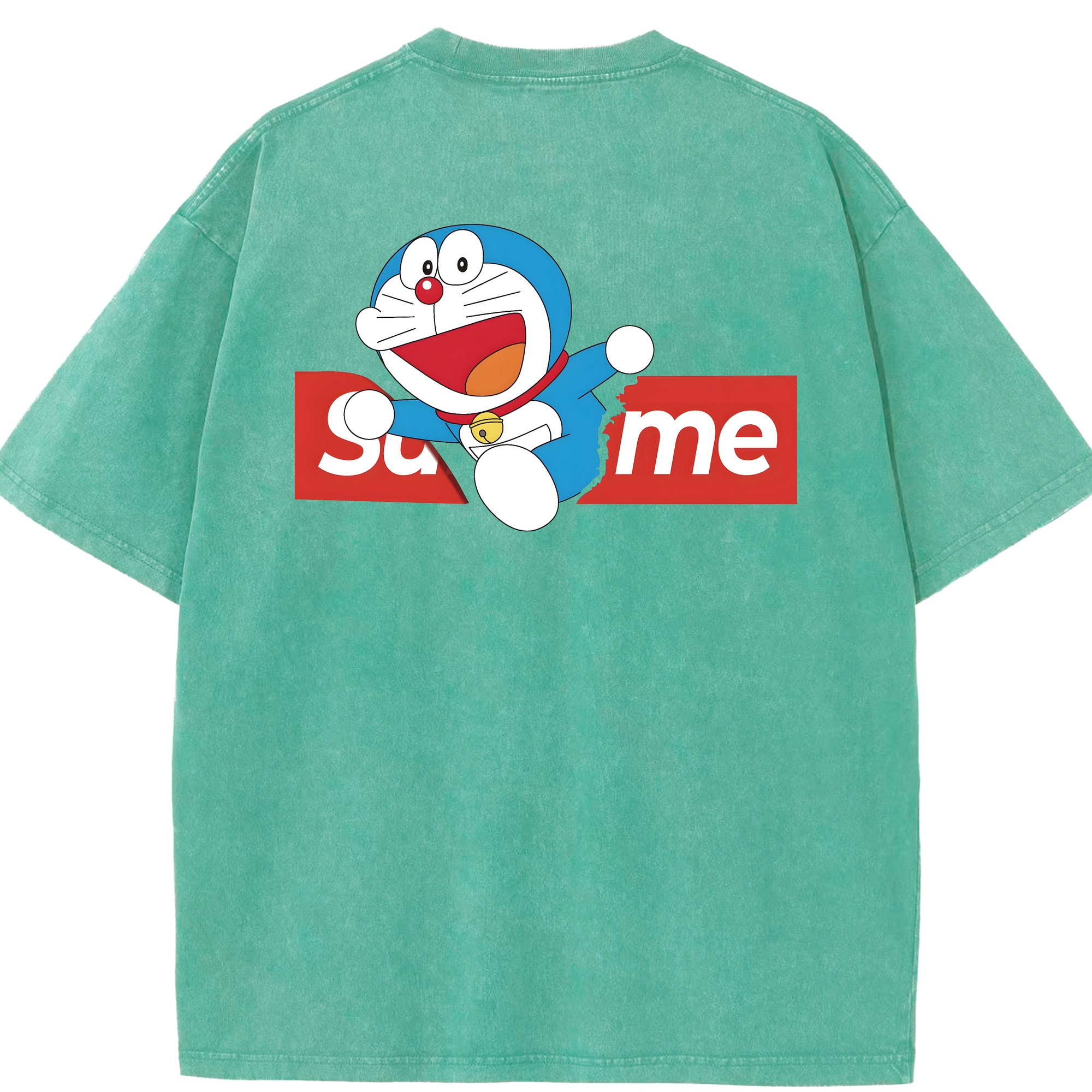 （画像用） ドラえもん Doraemon 綿100% ヴィンテージ風 半袖Tシャツ（背面プリント）